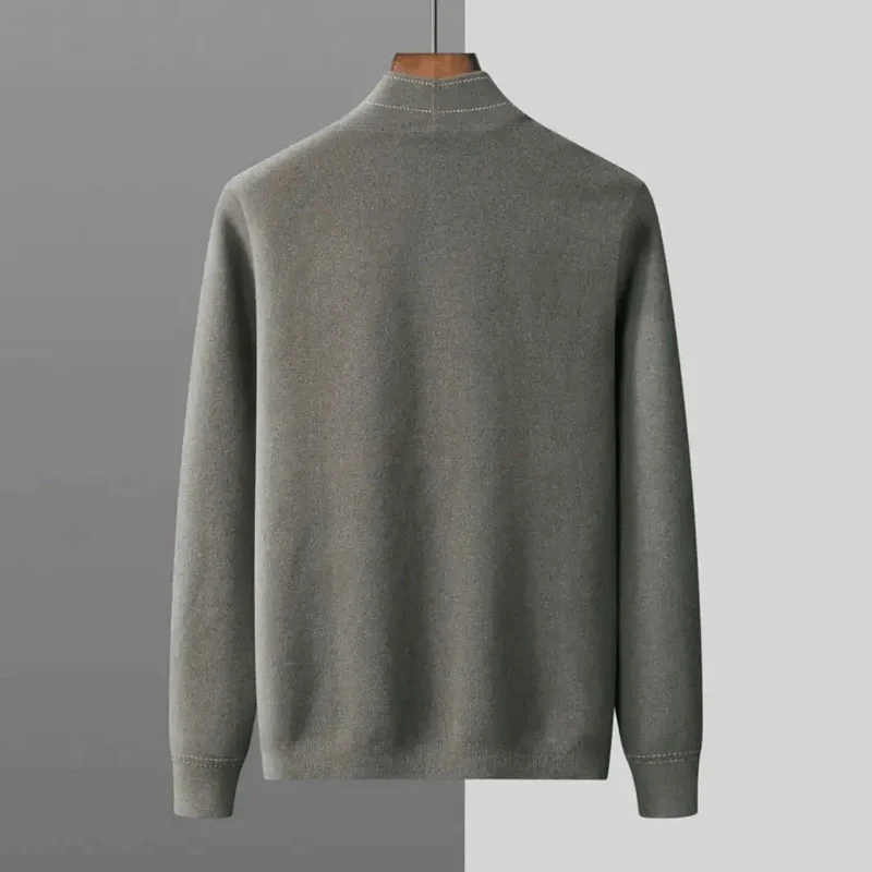 Herren Strickjacke aus Schurwolle | Warmer Cardigan mit Jacquardmuster | Weiche Wolljacke mit Knopfleiste