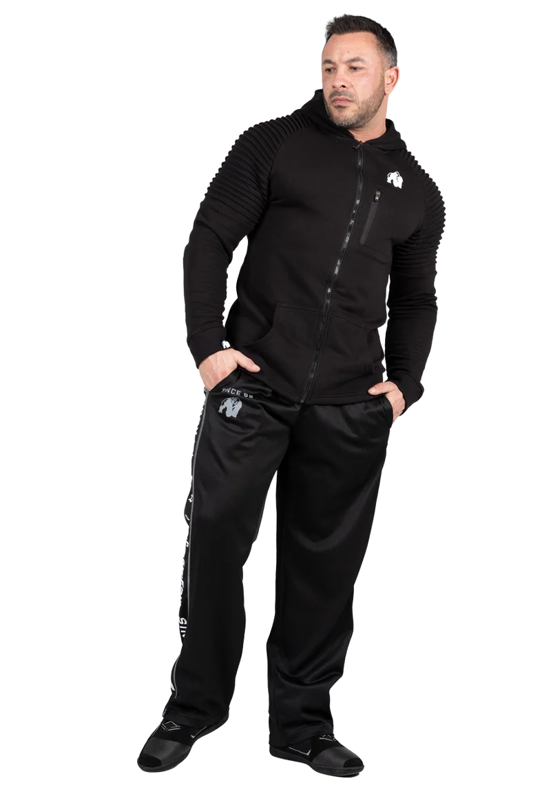 Delta Zipped Hoodie - Black