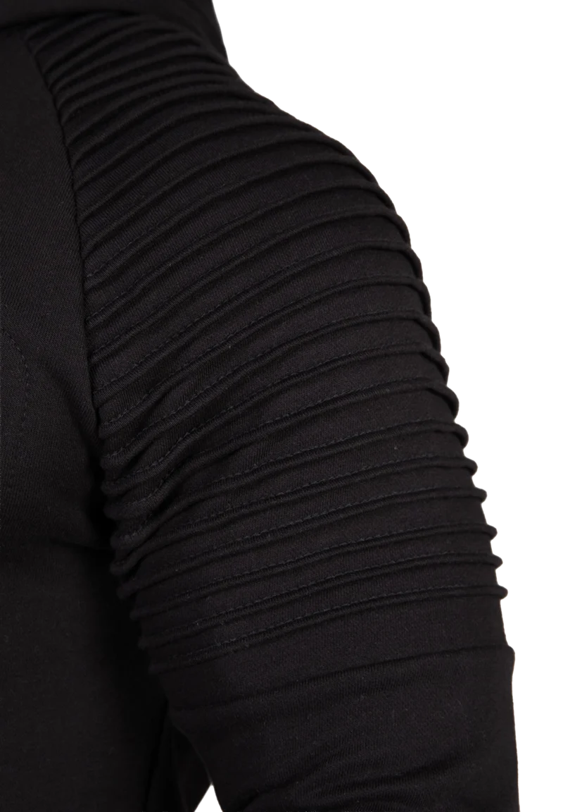 Delta Zipped Hoodie - Black