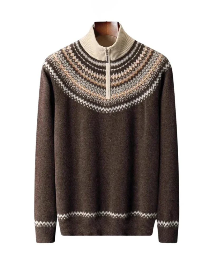 Elegant Cashmere Zip Sweater