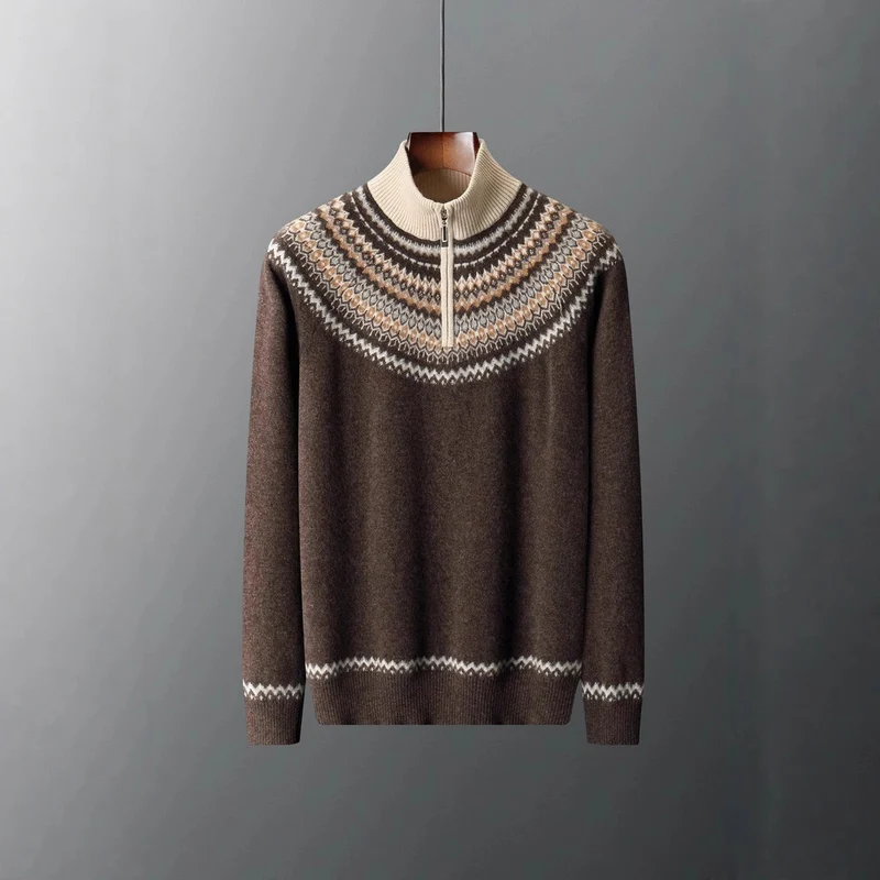 Elegant Cashmere Zip Sweater