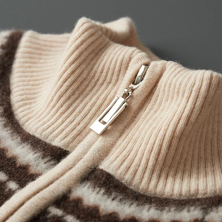 Elegant Cashmere Zip Sweater