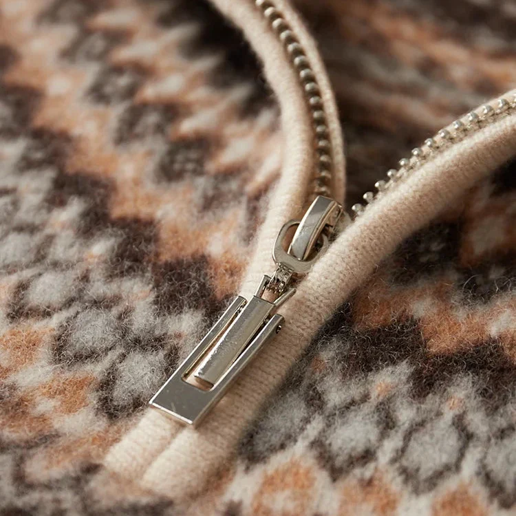 Elegant Cashmere Zip Sweater