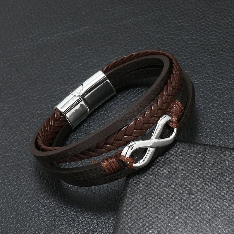 Musical Symbol Men's Leather Bracelet