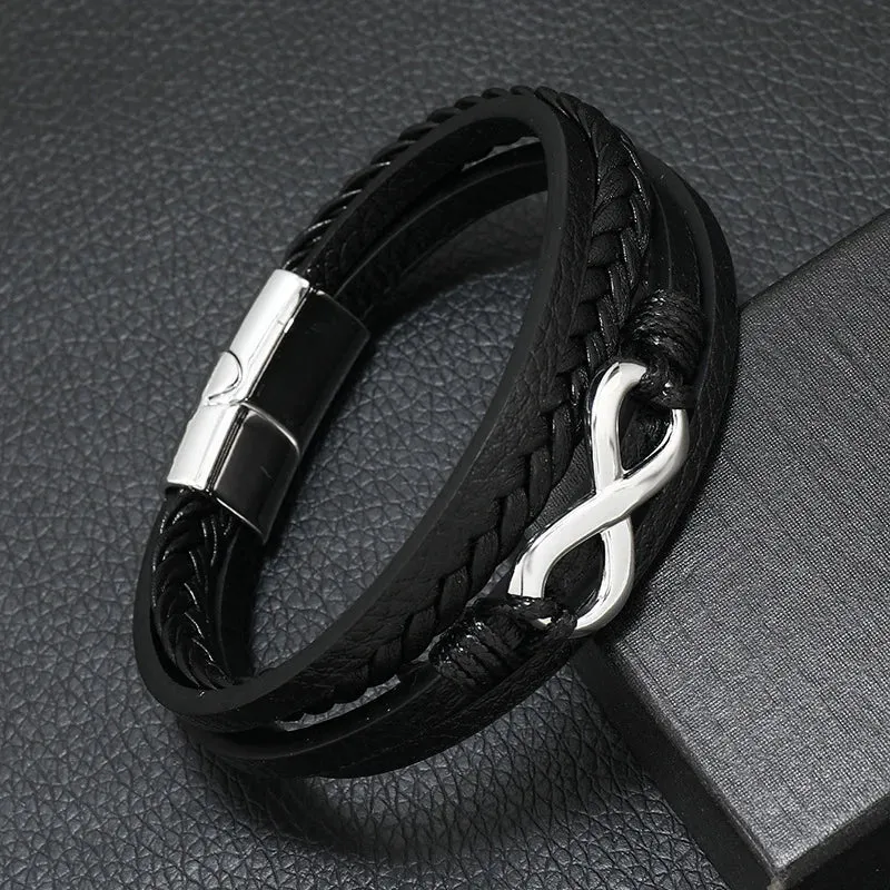 Musical Symbol Men's Leather Bracelet