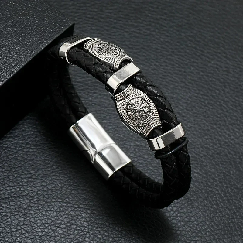 Musical Symbol Men's Leather Bracelet