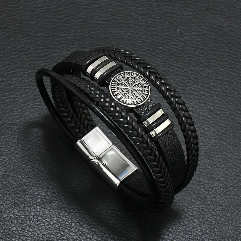 Musical Symbol Men's Leather Bracelet