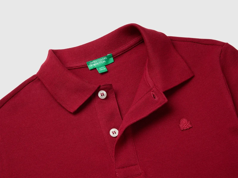 Langärmeliges Poloshirt aus Bio-Baumwolle