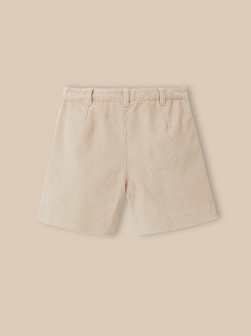 Mädchen-Shorts aus Velours mit hohem Bund
