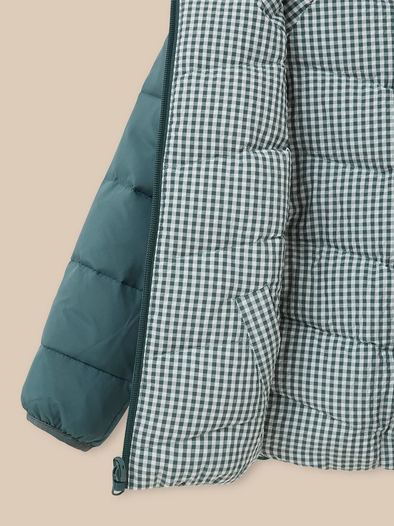 Mädchen-Steppjacke, wendbar, 2-in-1-Effekt