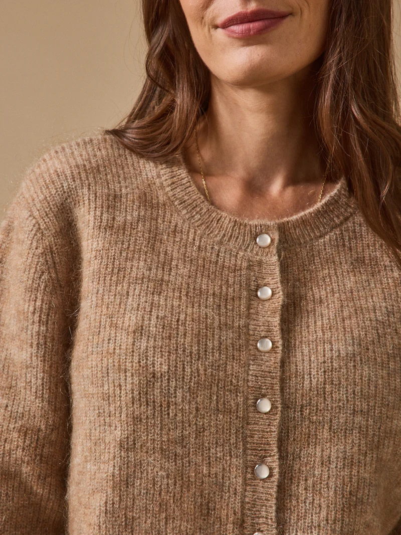 Damen-Cardigan mit Wolle und Mohair