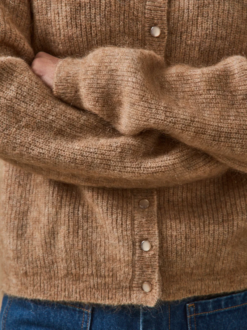 Damen-Cardigan mit Wolle und Mohair