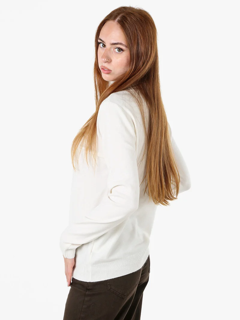 Maglia da donna con scollo a lupetto - bianco