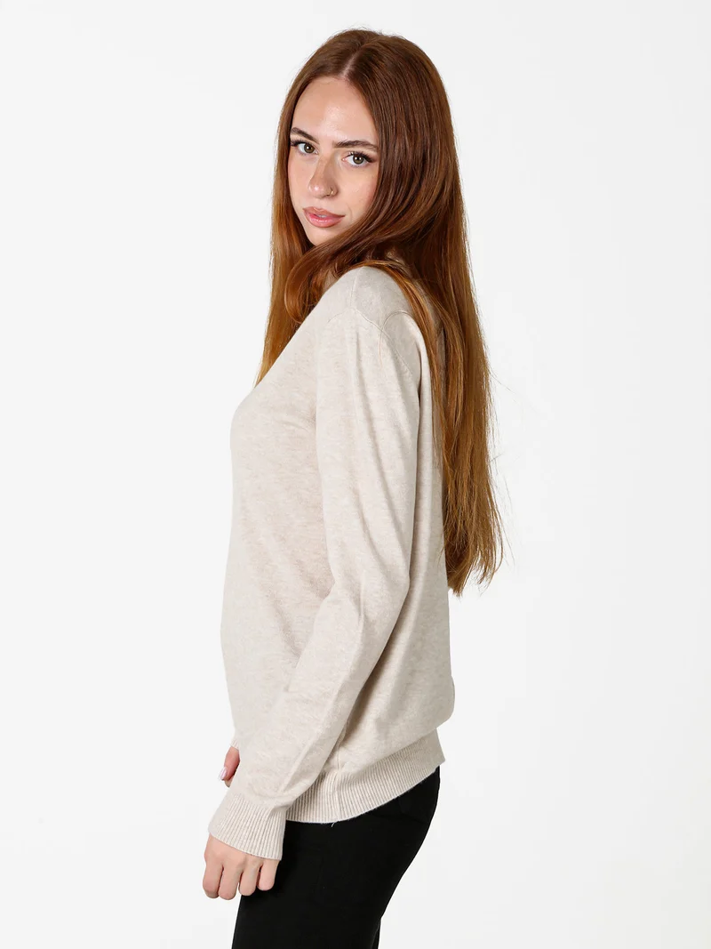 Maglia da donna con scollo a lupetto - beige