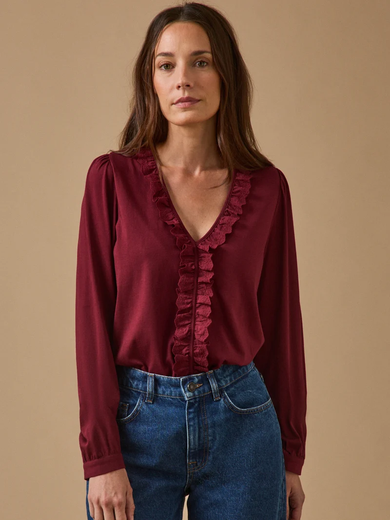 Damenbluse aus Bio-Baumwolle und Modal