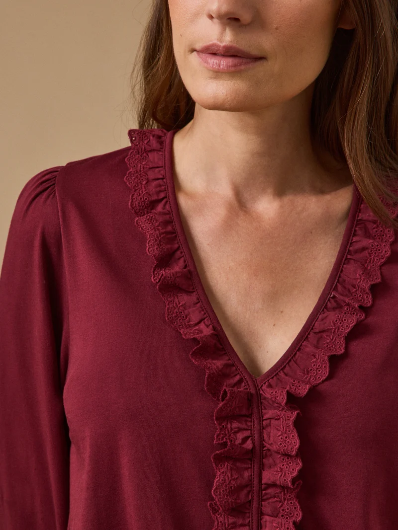 Damenbluse aus Bio-Baumwolle und Modal