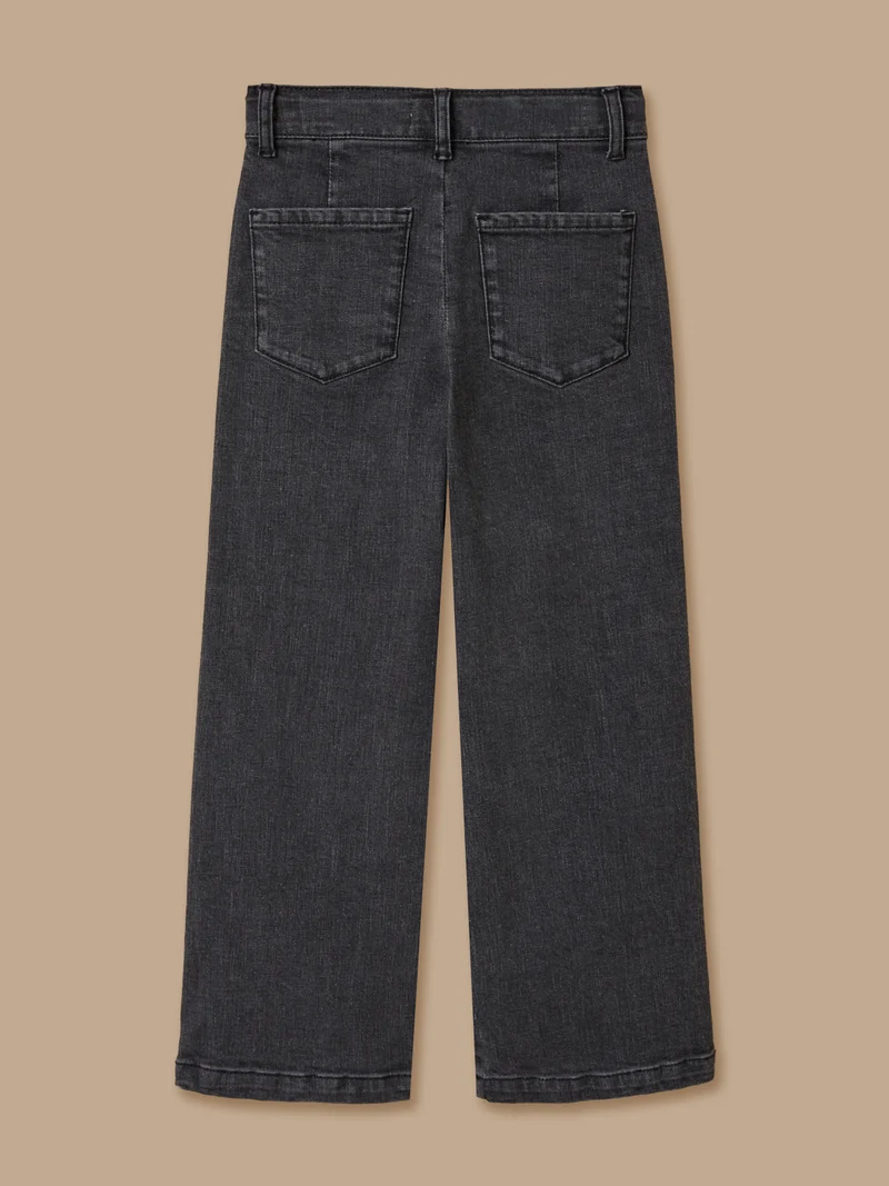 Mädchenhose aus Denim mit weitem Bein