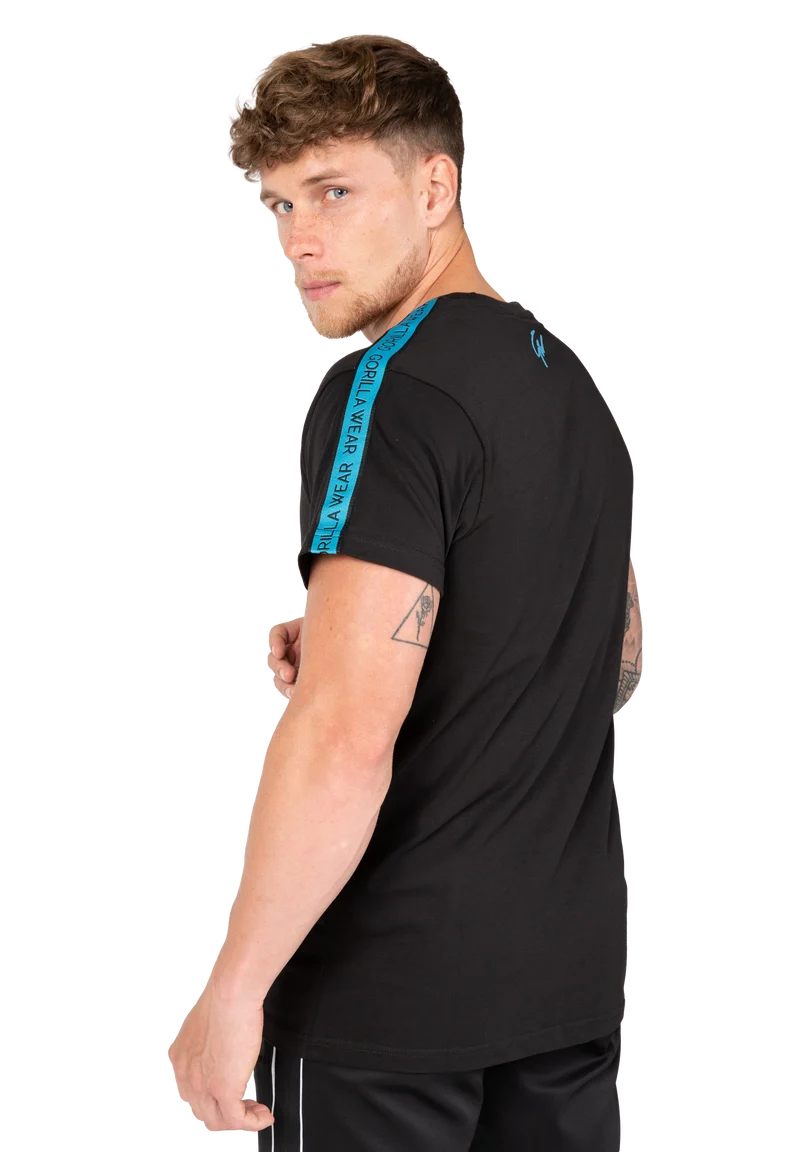 Chester T-shirt - Black/Blue