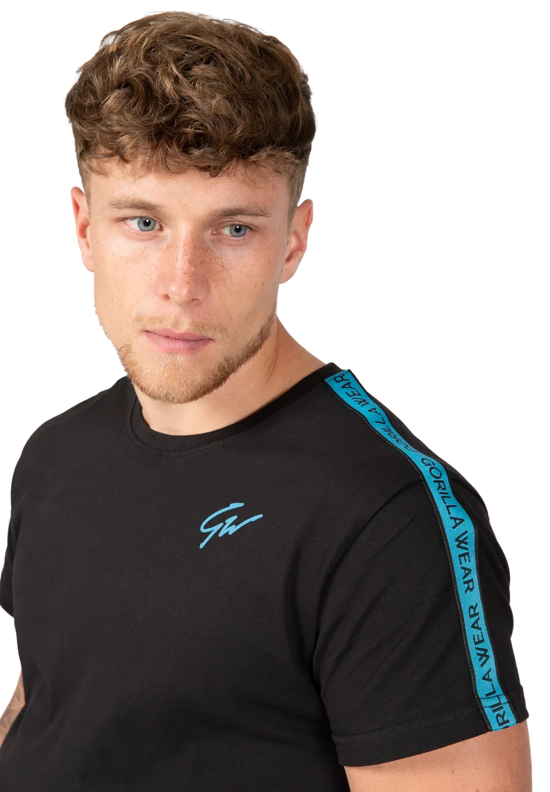 Chester T-shirt - Black/Blue