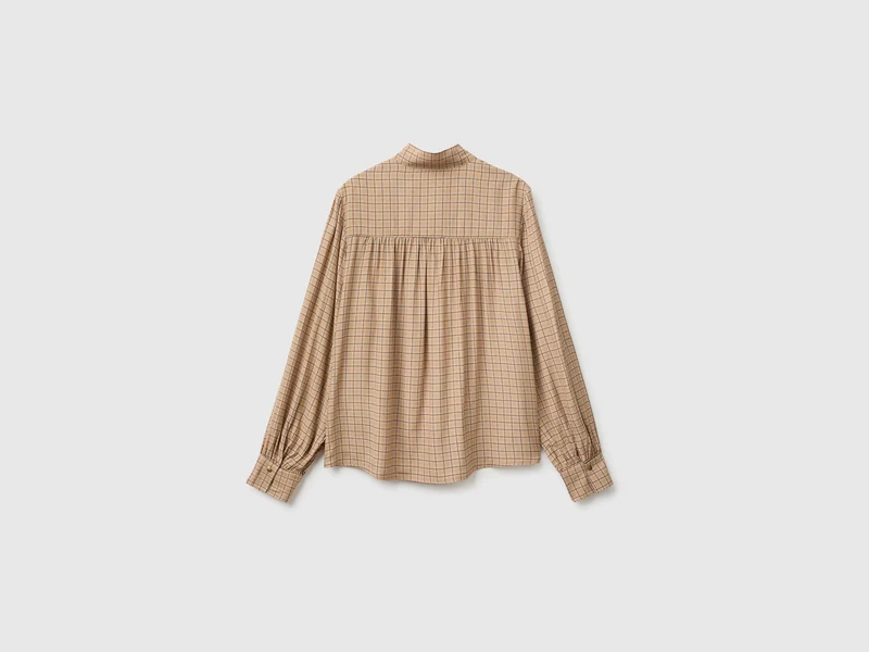 Vichy-Bluse mit Schleife