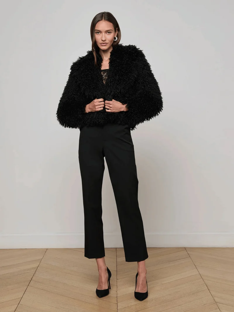 Aura Cropped Faux Fur Jacke