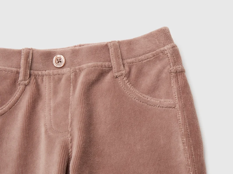 Gerippte Chenille-Hose
