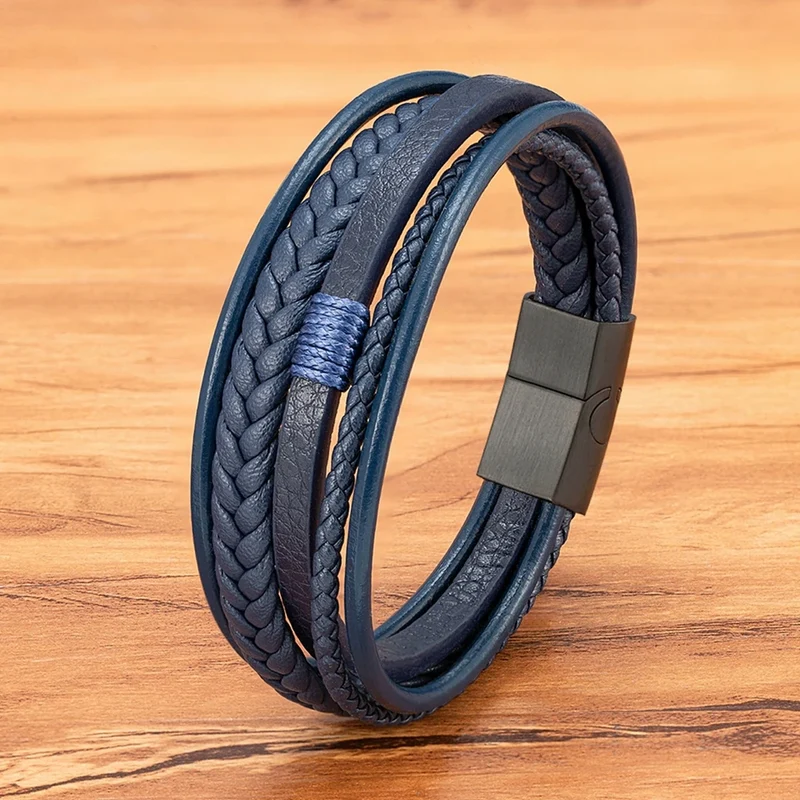 Woven Leather Men's Bracelet