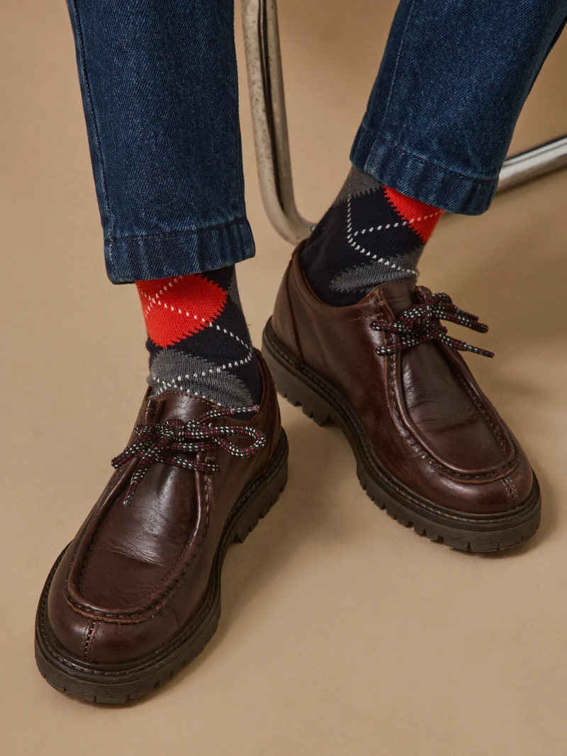 Jungen-Schnürschuhe aus Leder