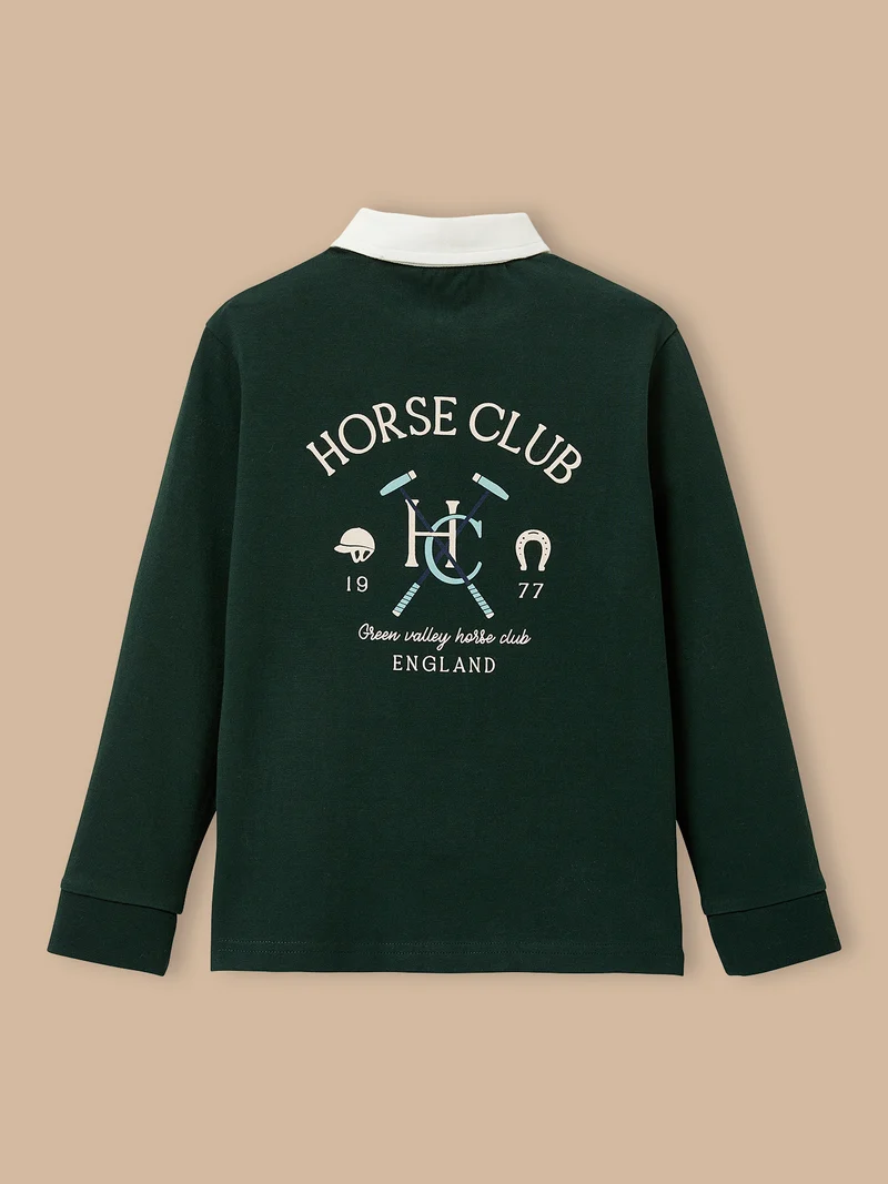 Jungen-Rugby-Poloshirt