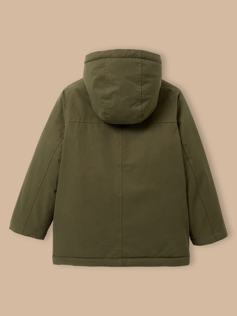 Jungen-Parka mit Sherpa-Futter
