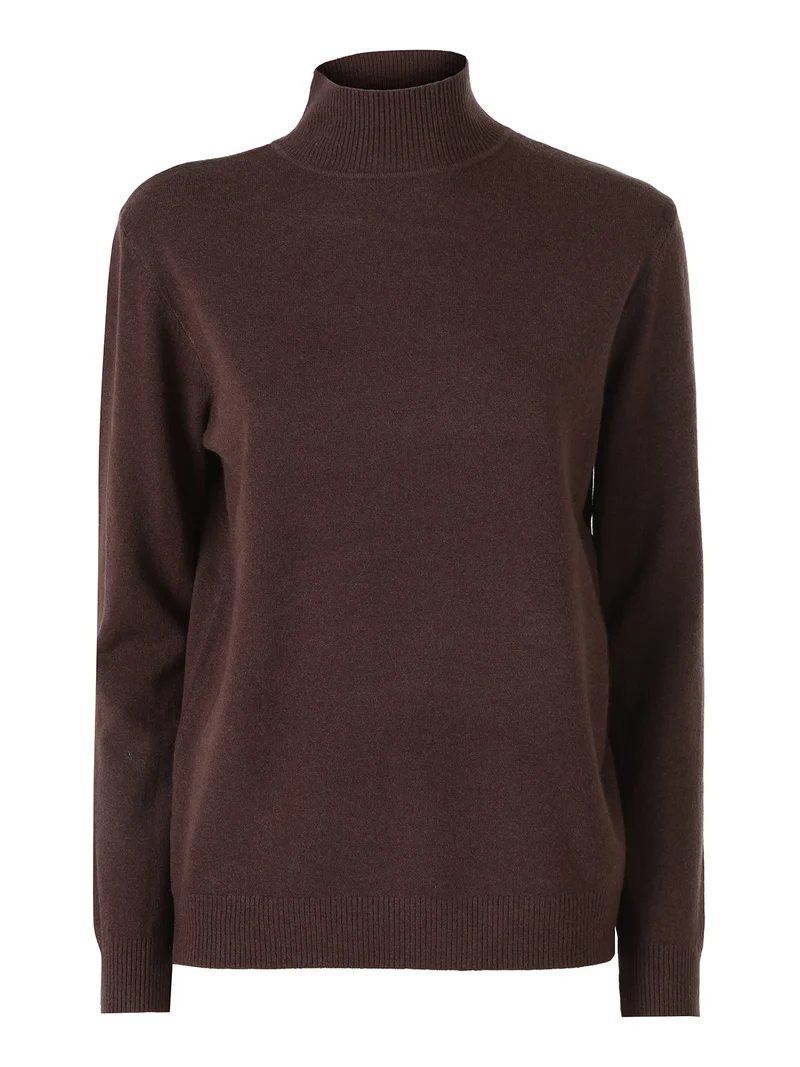 Maglia da donna con scollo a lupetto - moro