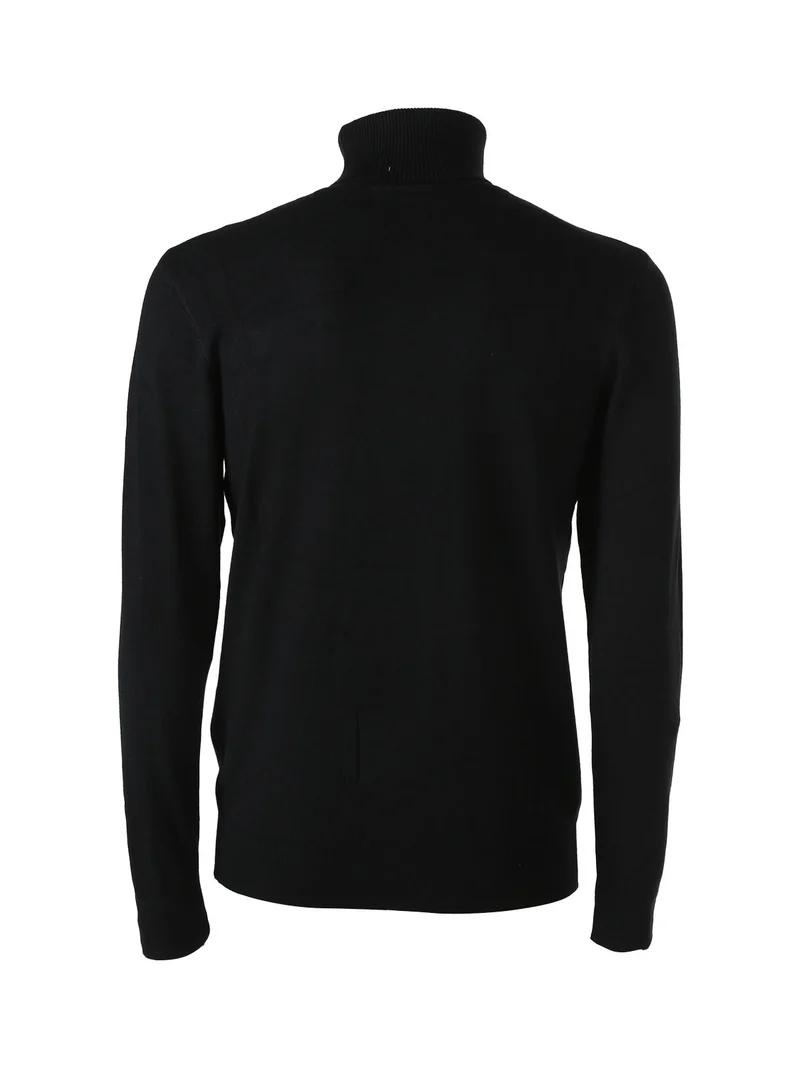 Maglia dolcevita da uomo - nero