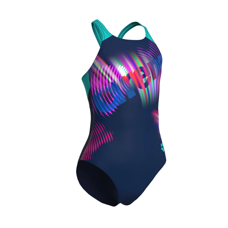 G LIT LOGO SWIMSUIT V BACK L