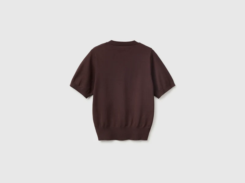 Kurzärmeliger Trikotpullover