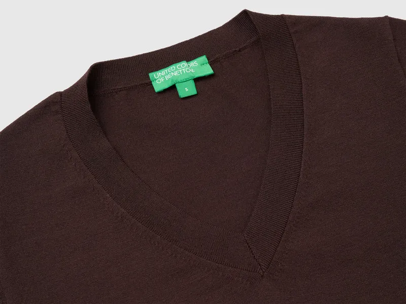 Kurzärmeliger Trikotpullover