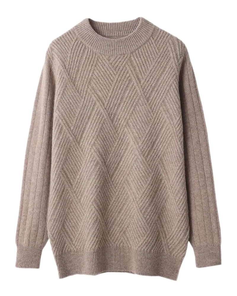 Elegant Pattern Cashmere Sweater