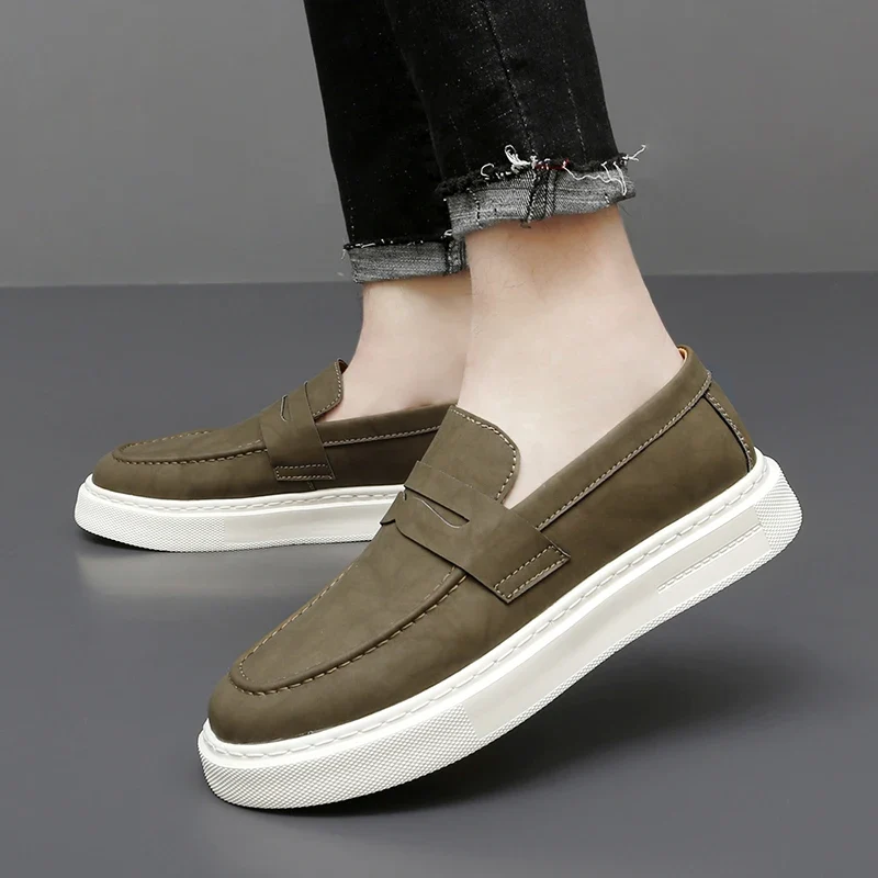 Chic Leather Slip-on Shoes