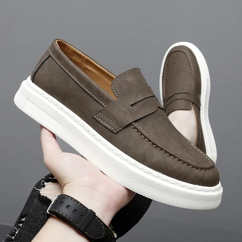Chic Leather Slip-on Shoes