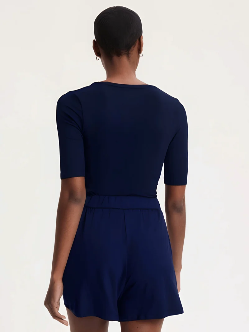 T-Shirt Navy mit Halbarm