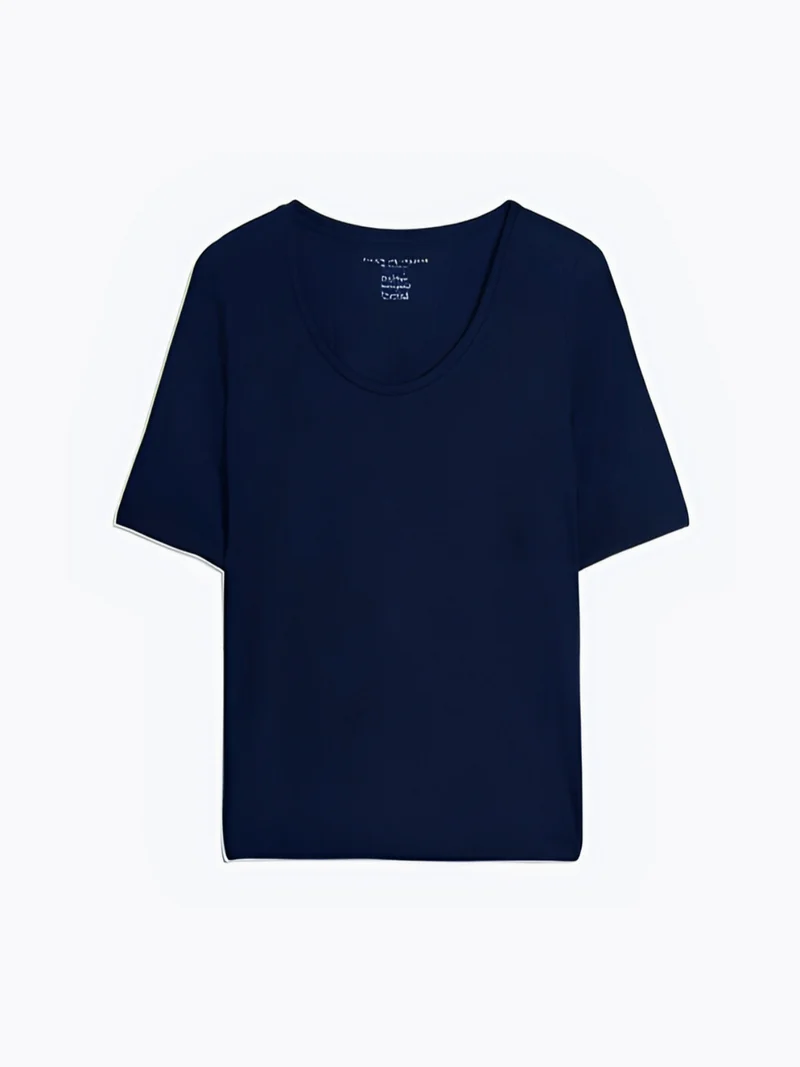 T-Shirt Navy mit Halbarm