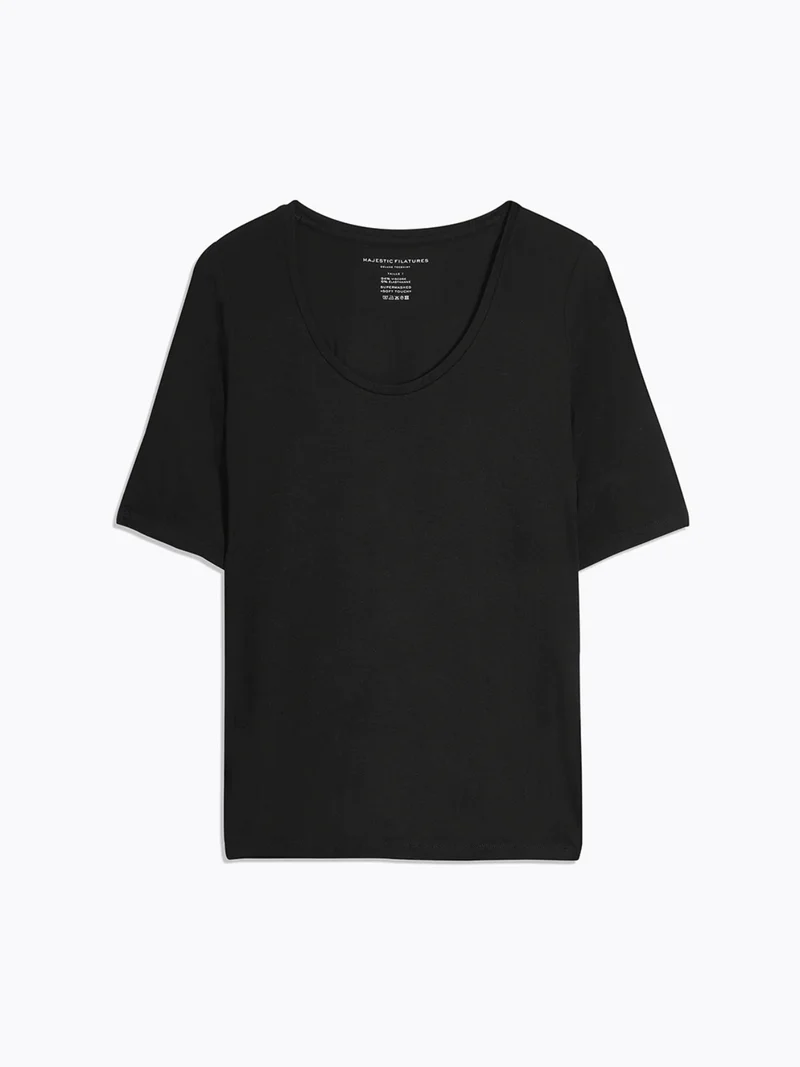 T-Shirt Noir mit Halbarm