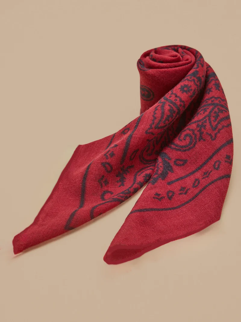 Unisex-Bandana aus Wollstoff mit Print