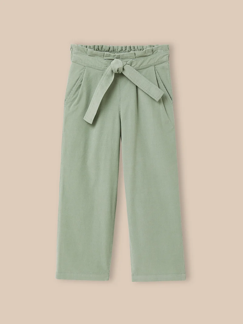 Mädchenhose, weit, aus Velours