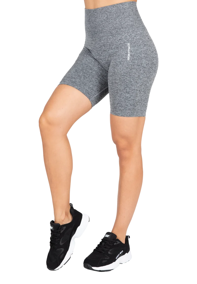 Quincy Seamless Cycling Shorts - Gray Melange