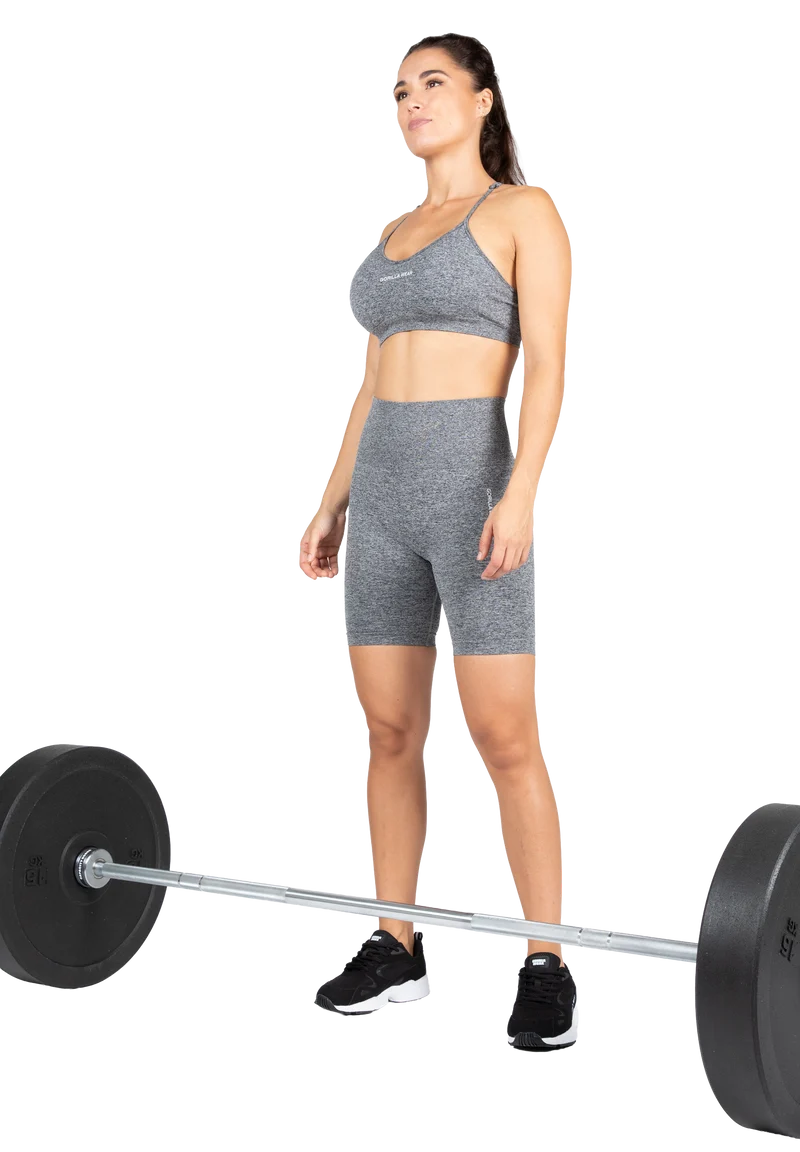 Quincy Seamless Cycling Shorts - Gray Melange