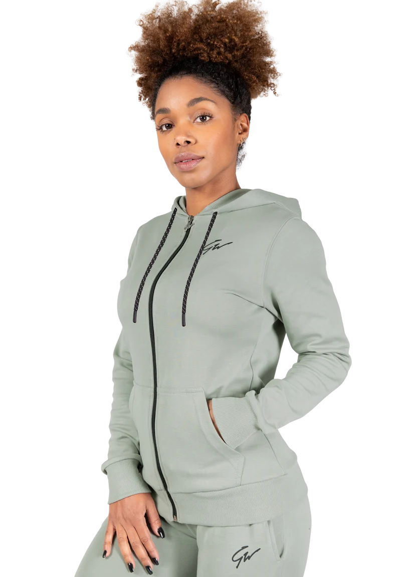 Pixley Zipped Hoodie - Light Green