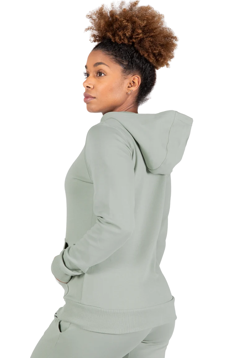 Pixley Zipped Hoodie - Light Green