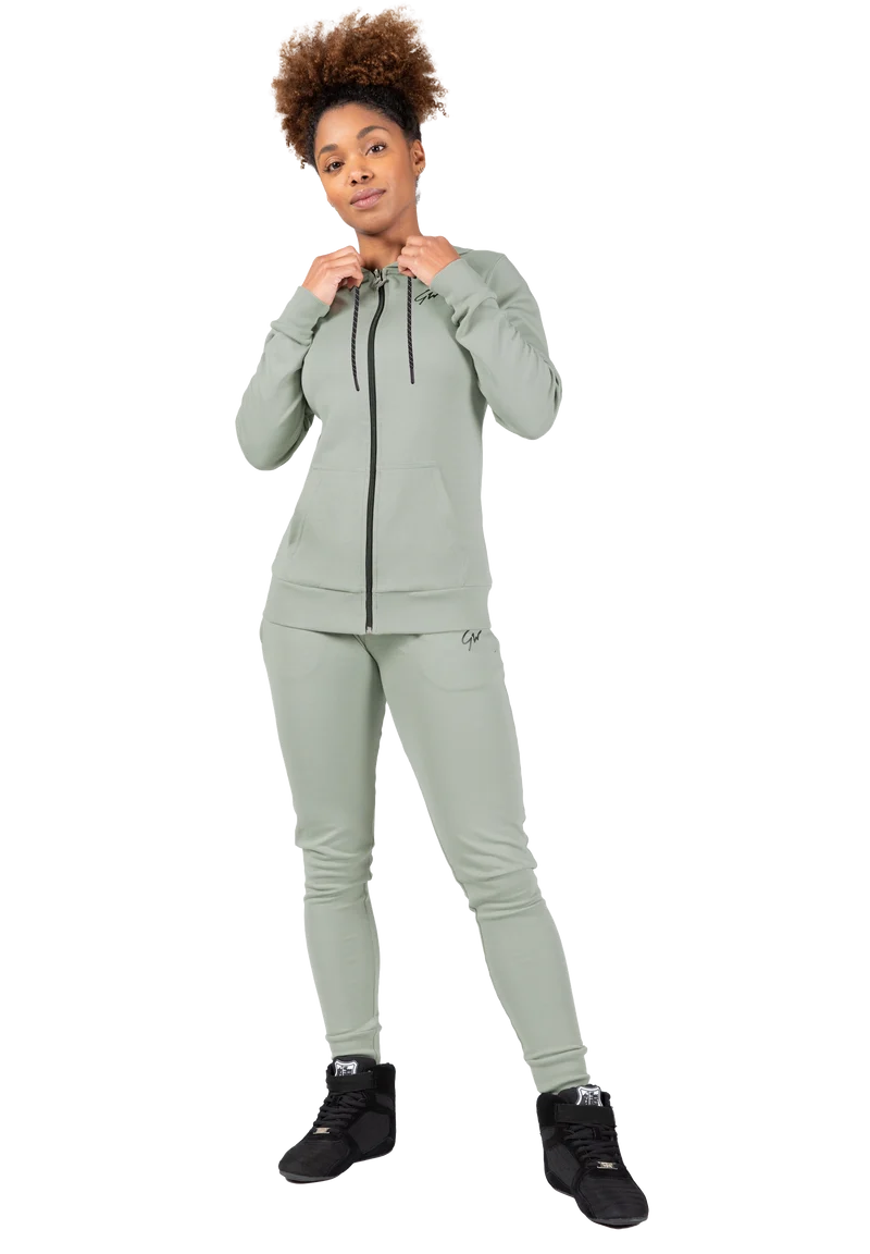Pixley Zipped Hoodie - Light Green