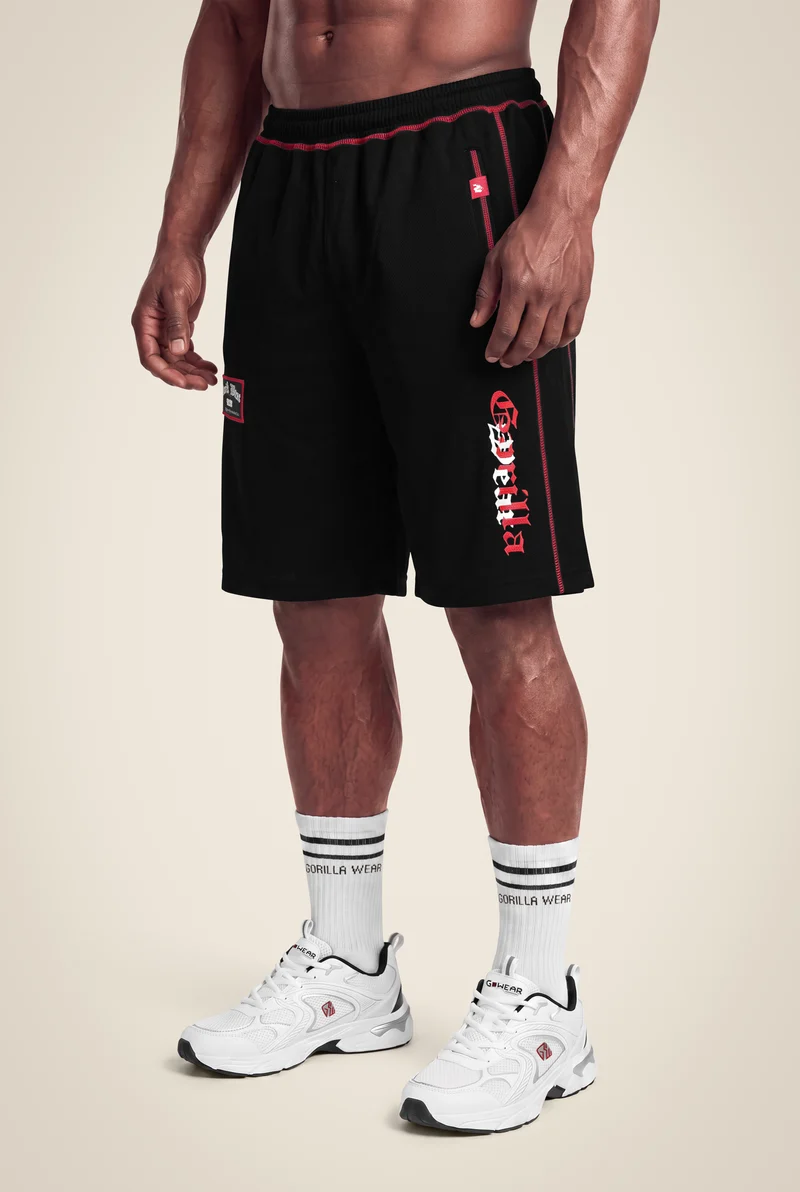 Marlow Mesh Shorts - Black/Red