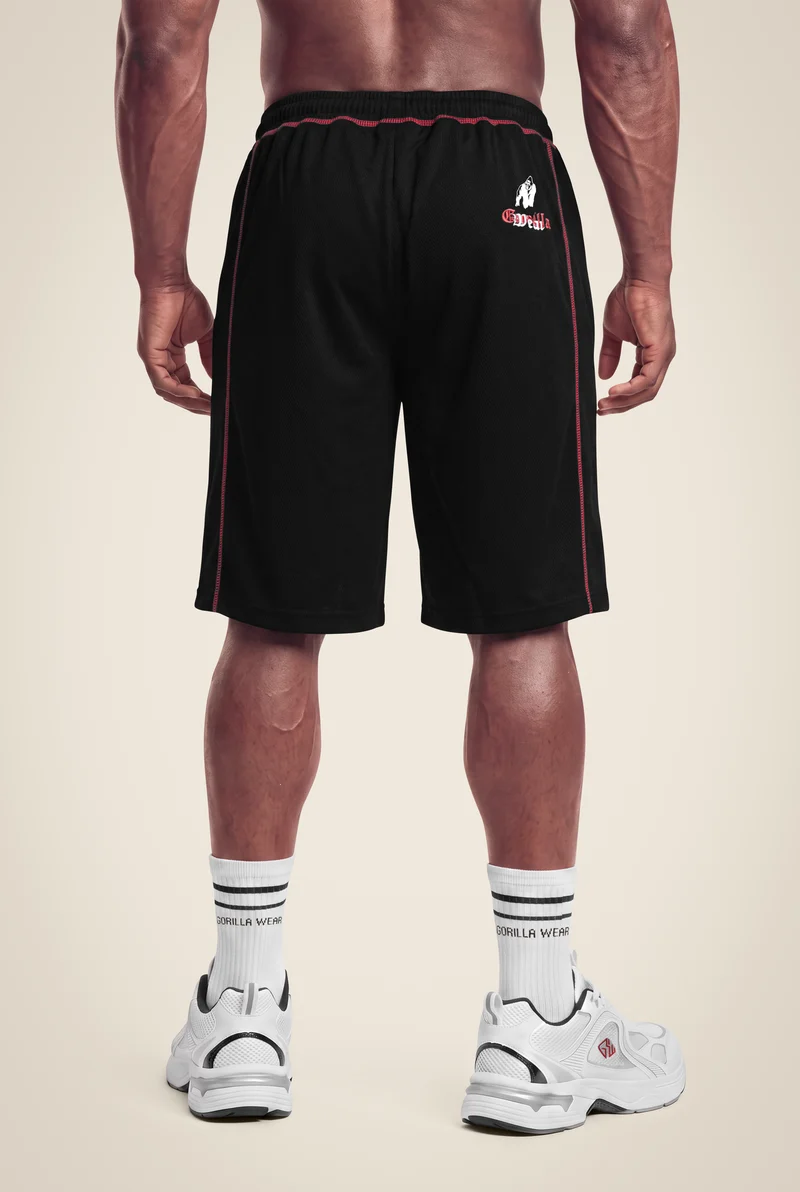 Marlow Mesh Shorts - Black/Red